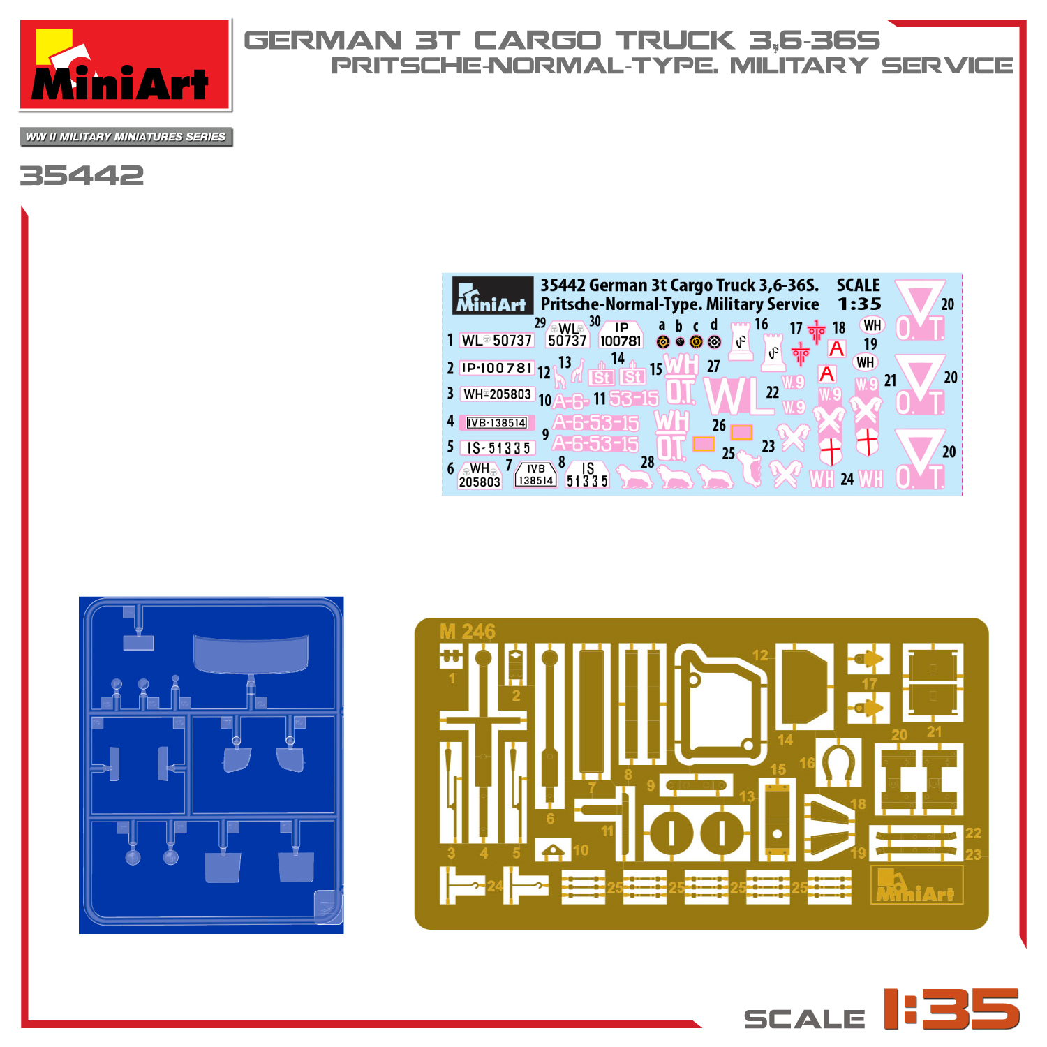 MiniArt 35442 German 3t Cargo Truck 3,6-36S.