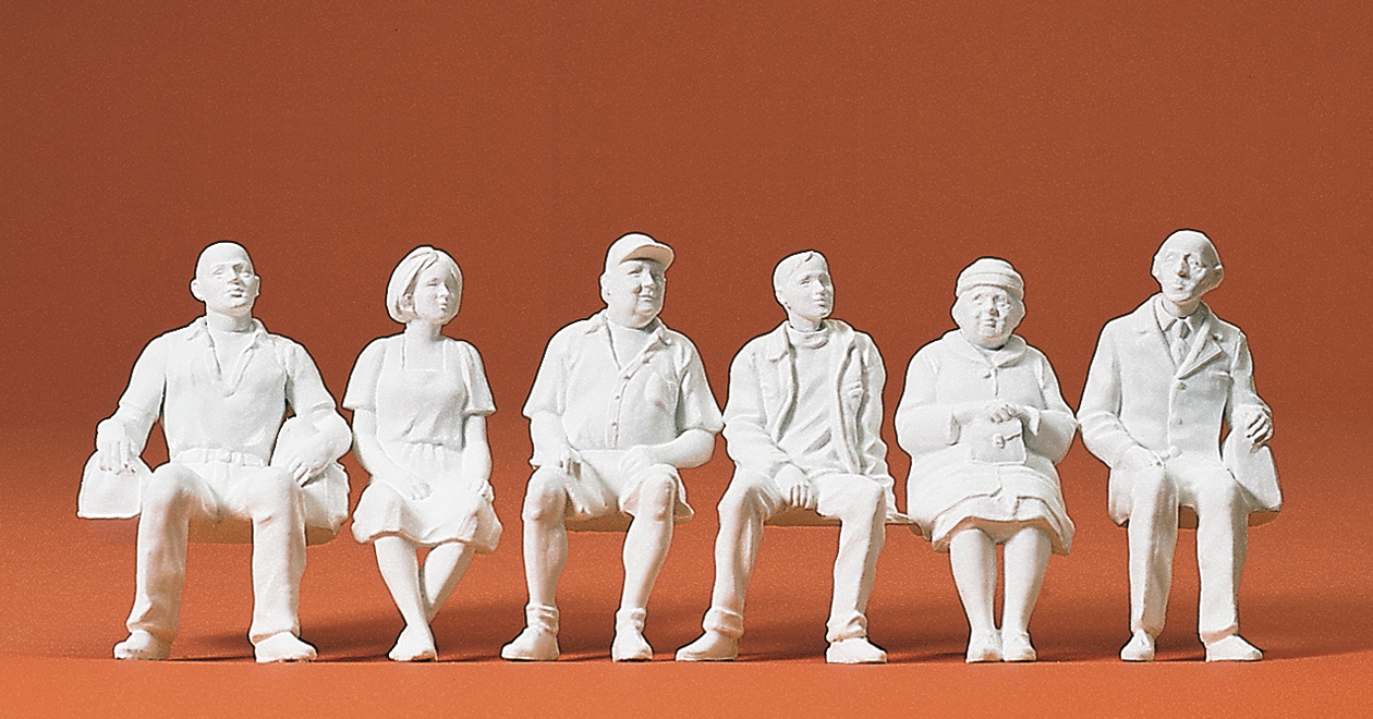 Preiser 45183 Sitzende Reisende. 6 Figuren