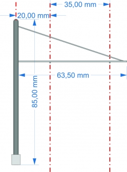 Sommerfeldt 123 Moderner Straßenbahnmast +Doppelausleger