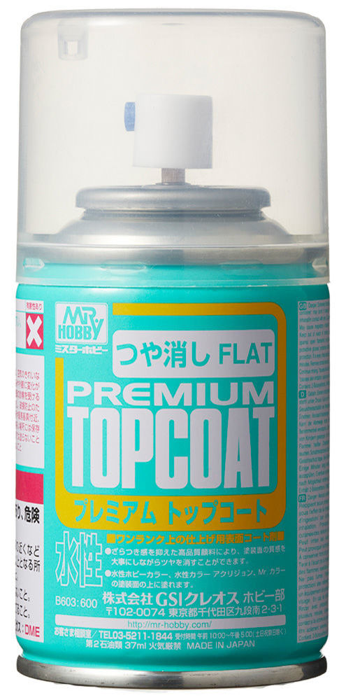 B-603 Mr Hobby: Premium Top Coat Spray matt