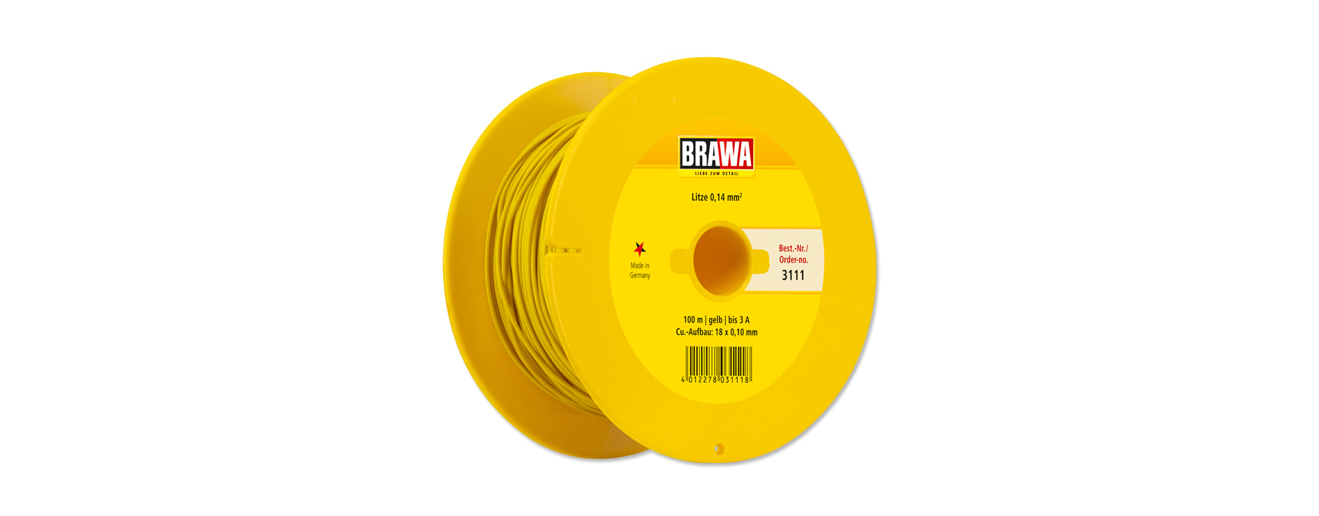 3111 Litze einadrig, gelb 0,14 mm² 100 m