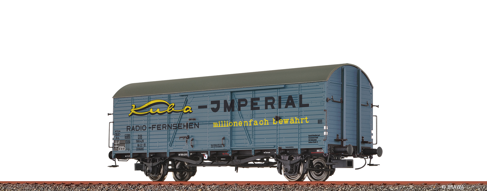 Brawa 50934 DB ged.Güterwagen Glr22 "Kuba Imp." Ep.3