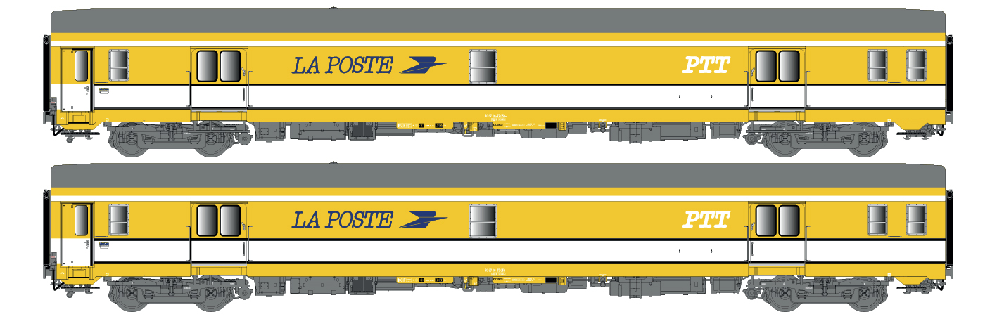 40446 La Poste Postwagen-Set UIC 2-teilig Ep.4