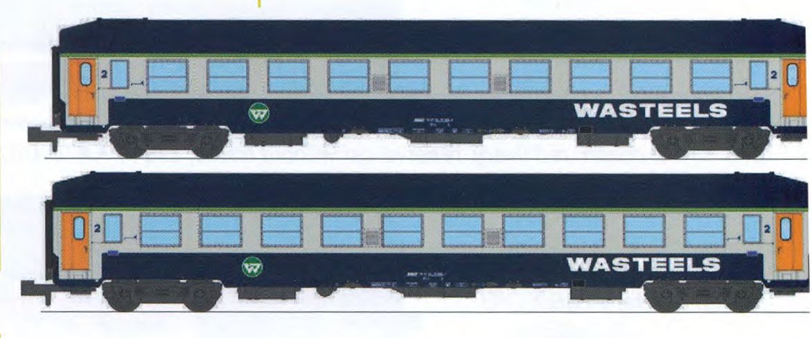 NW-346 Wasteels Schlafwagen-Set 2-tlg. UIC Ep.4