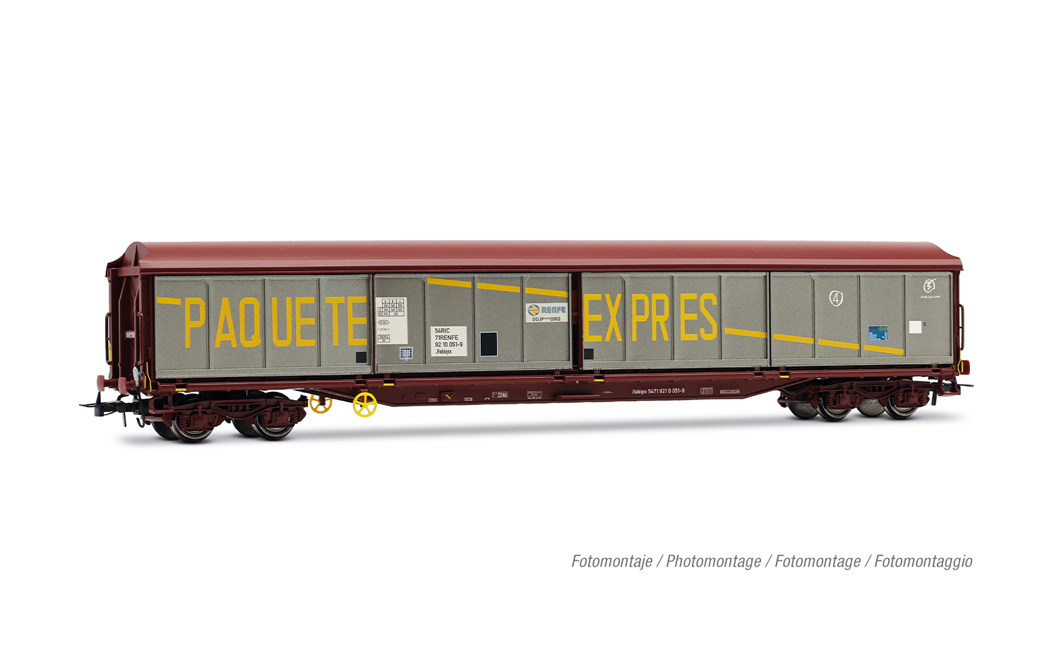 HE6084 RENFE, 4-achs. DDJP-Wagen Paquete-Expr