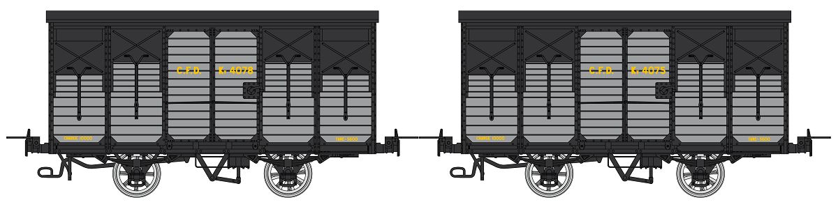 VM-027 CFD Güterwagen-Set 2-tlg. Kv Ep.1/2