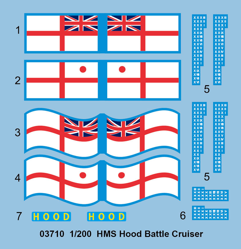 Trumpeter 753710 HMS Hood Battleship 03710
