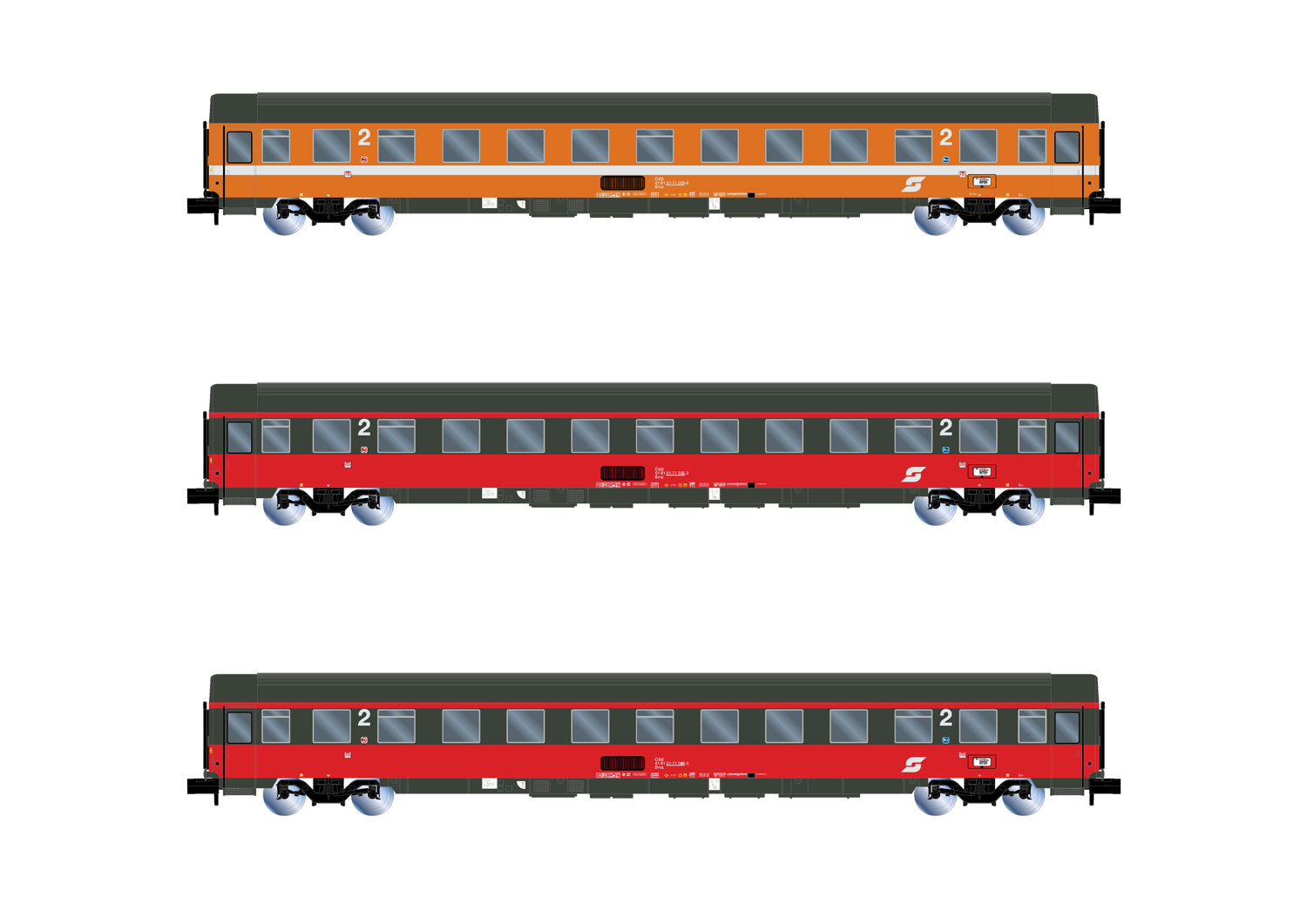 HN4391 ÖBB EC Reisezugwagen-Set 3-tlg Ep.4/5