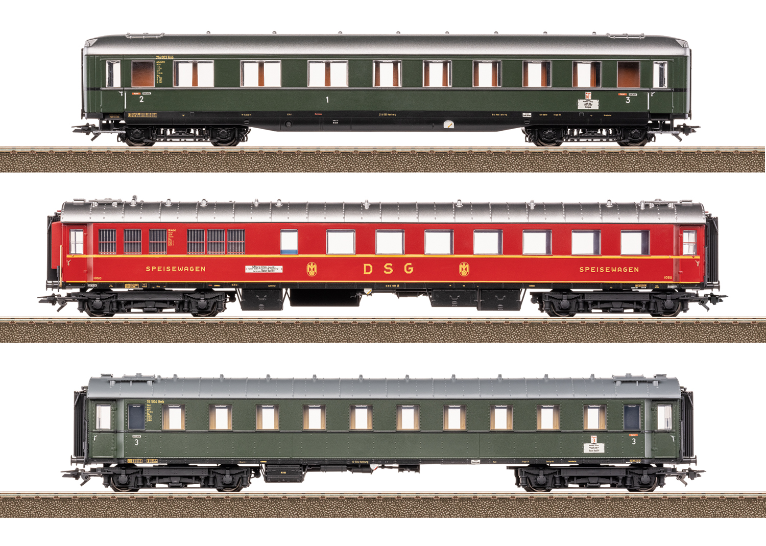 23623 DB Schnellzug-Set 2 "D74" 3-tlg. Ep.3