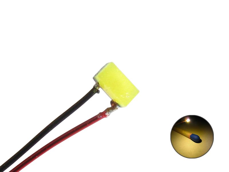50201 LED SMD 0402 mit Kupferlackdraht Draht