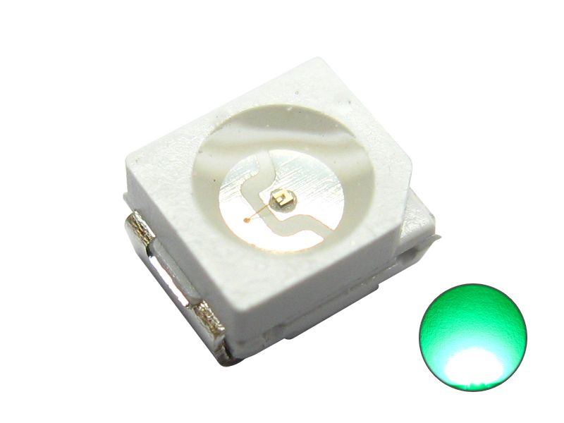 50661 LED SMD 3528 PLCC2 echtgrün / puregreen