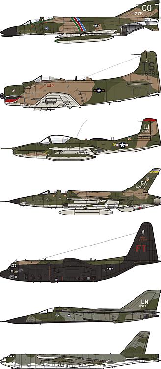 Vallejo 71204 Farb-Set, USAF Vietnam-Krieg, Schema SEA