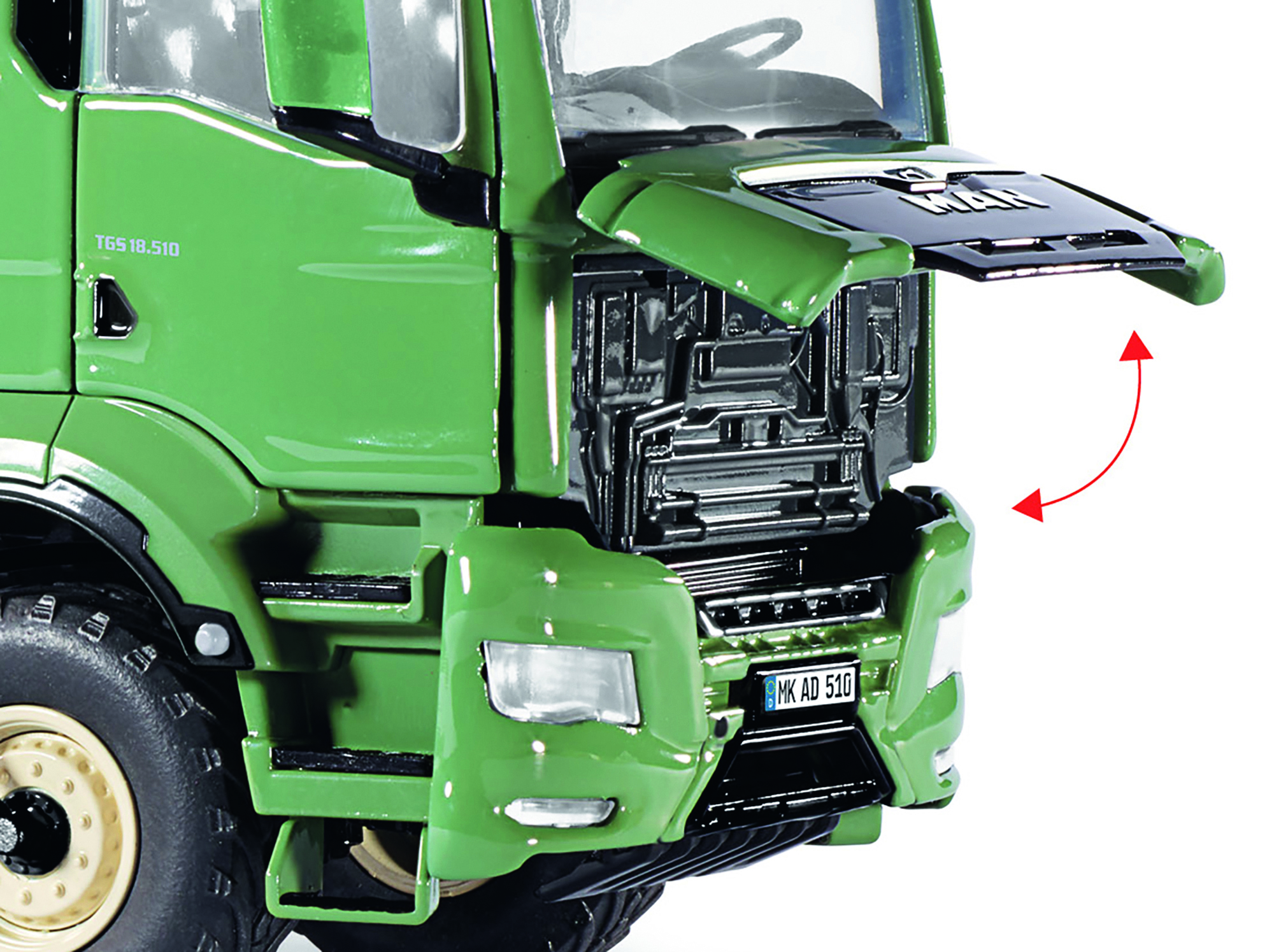 Wiking 077650 MAN TGS 4x4 SZM (2a) resedagrün
