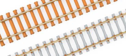 45014-01 Gleis flexibel Stahlschwellen L.91440mm