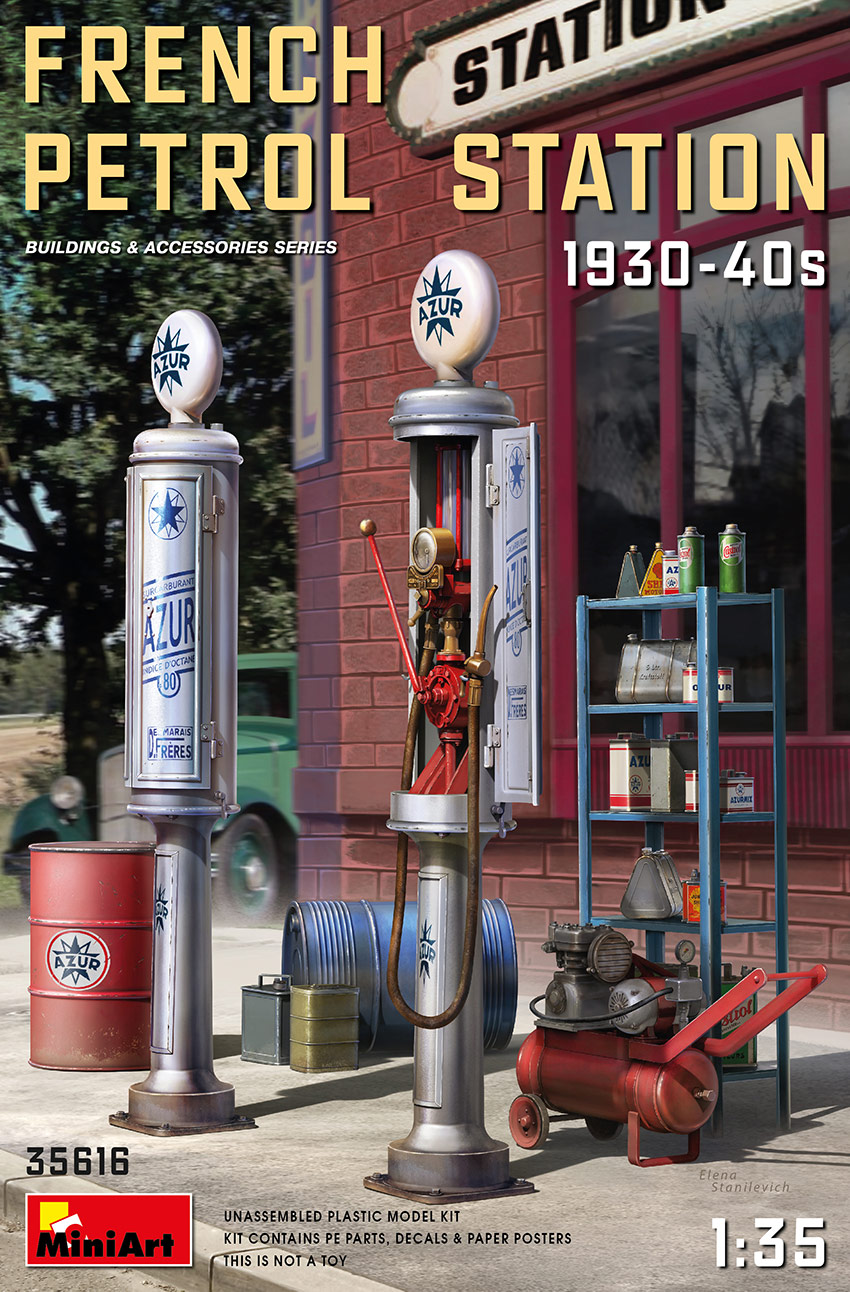 35616 French Petrol Station 1930-40