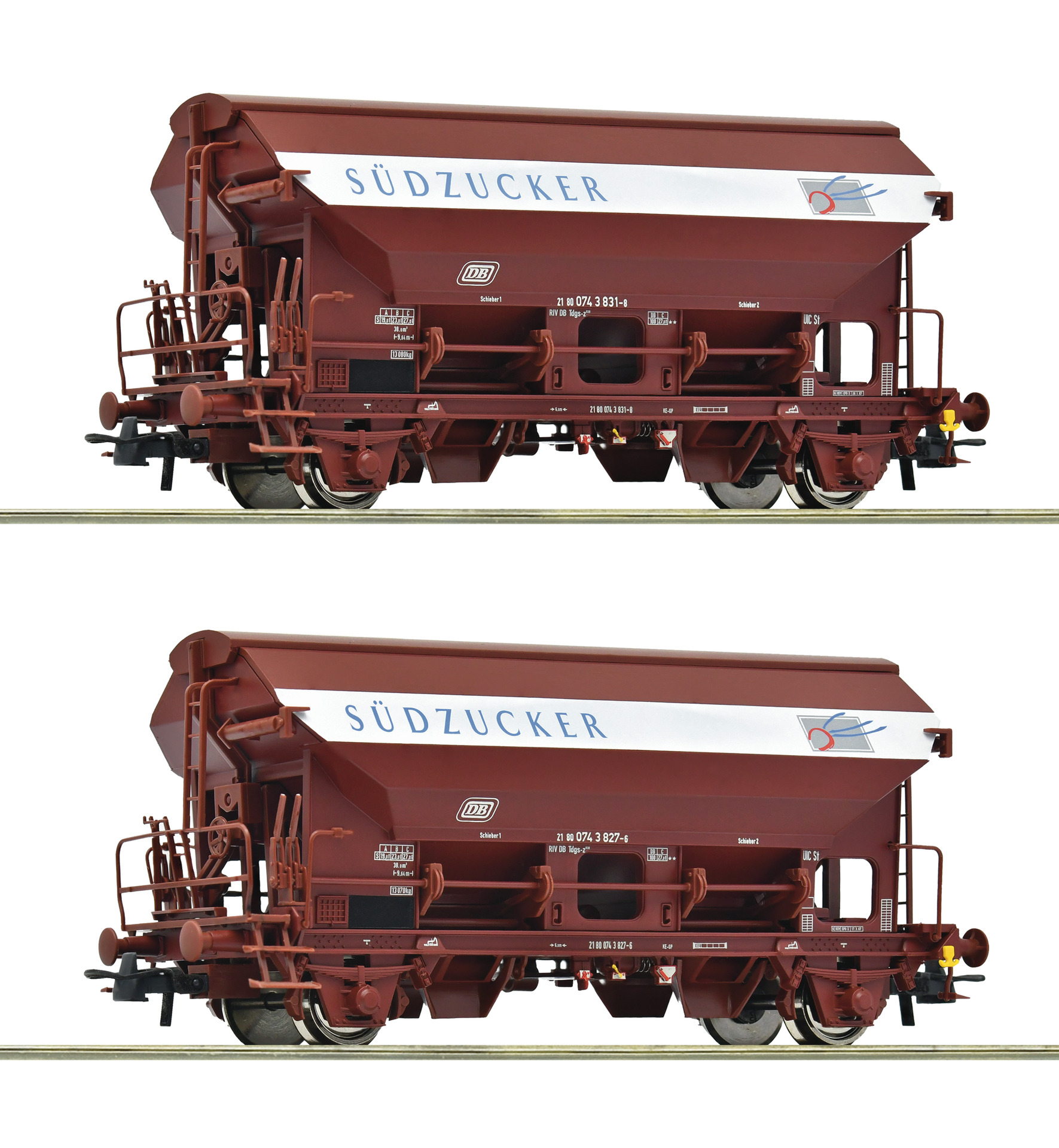 Roco 6600124 DB Schwenkdachwagen Tdgs Set 2tlg. Ep.4