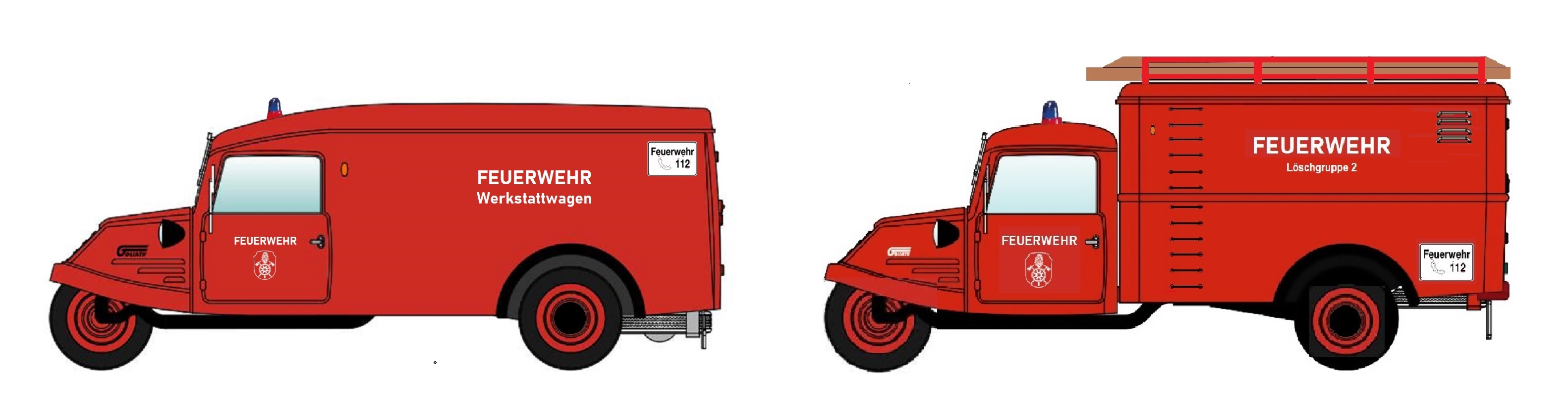 NA88522 2er Set Goliath GD 750 Feuerwehr