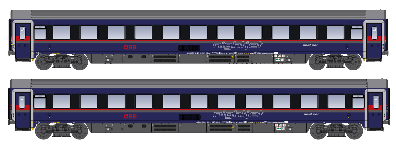 97038-2N ÖBB Nightjet Personenwagen-Set Ep.6
