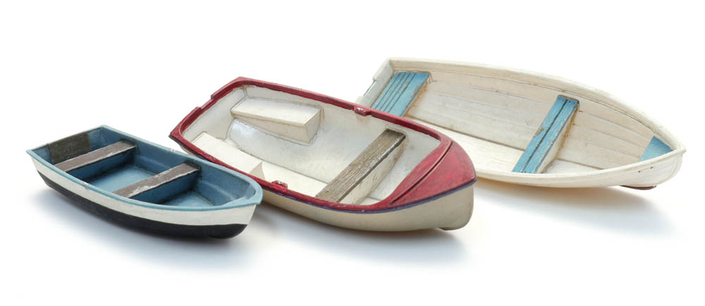 387.615 Ruderboote aus Polyester (3x)