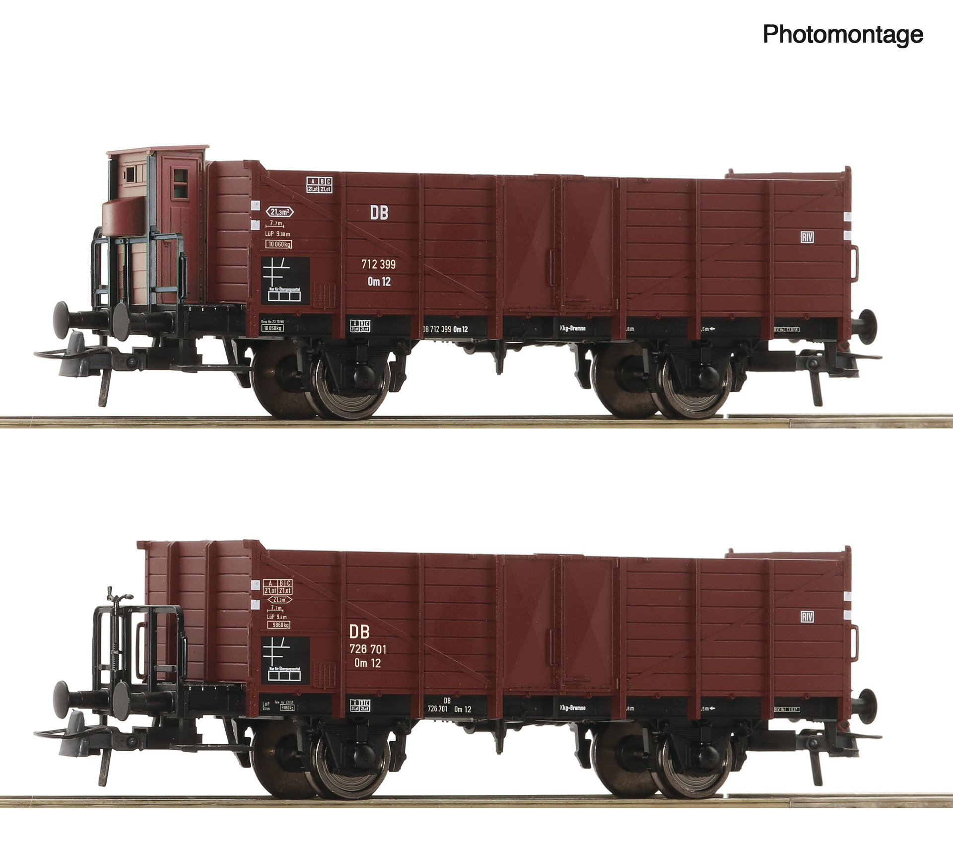6600267 DB offene Güterwagen Om12 Set 2tlg. Ep.3