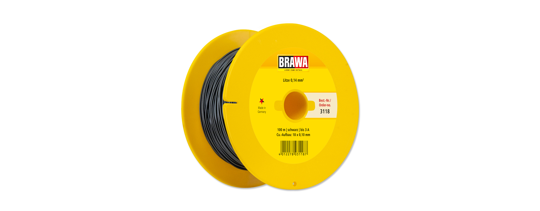 3118 Litze einadrig, schwarz 0,14 mm² 100 m