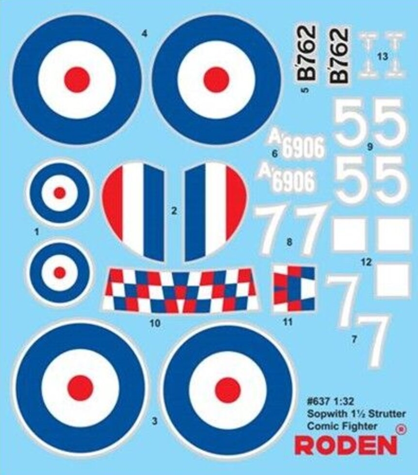 Roden 637 Sopwith 1 1/2 Strutter Comic Fighter