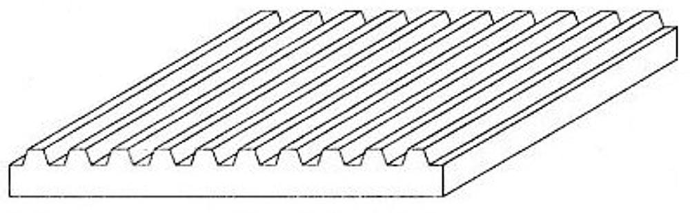 514529 Wellblech , 300x600x1,0 mm, R