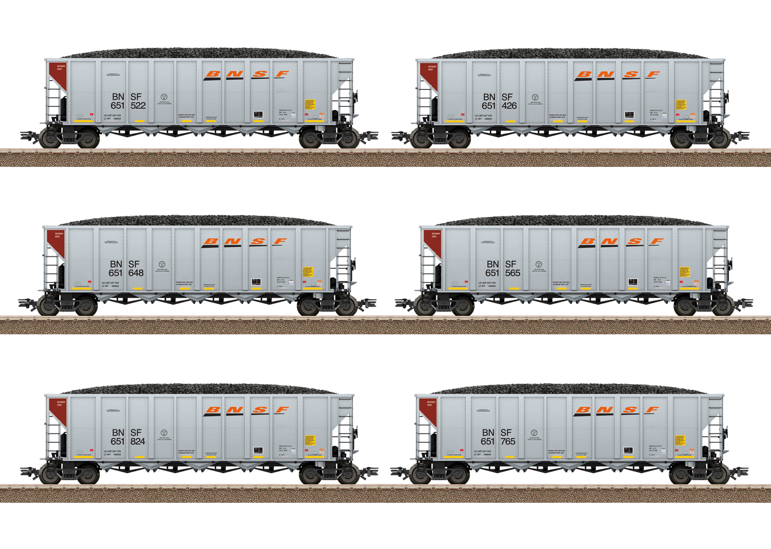 24911 US Hopper Car-Set BNSF