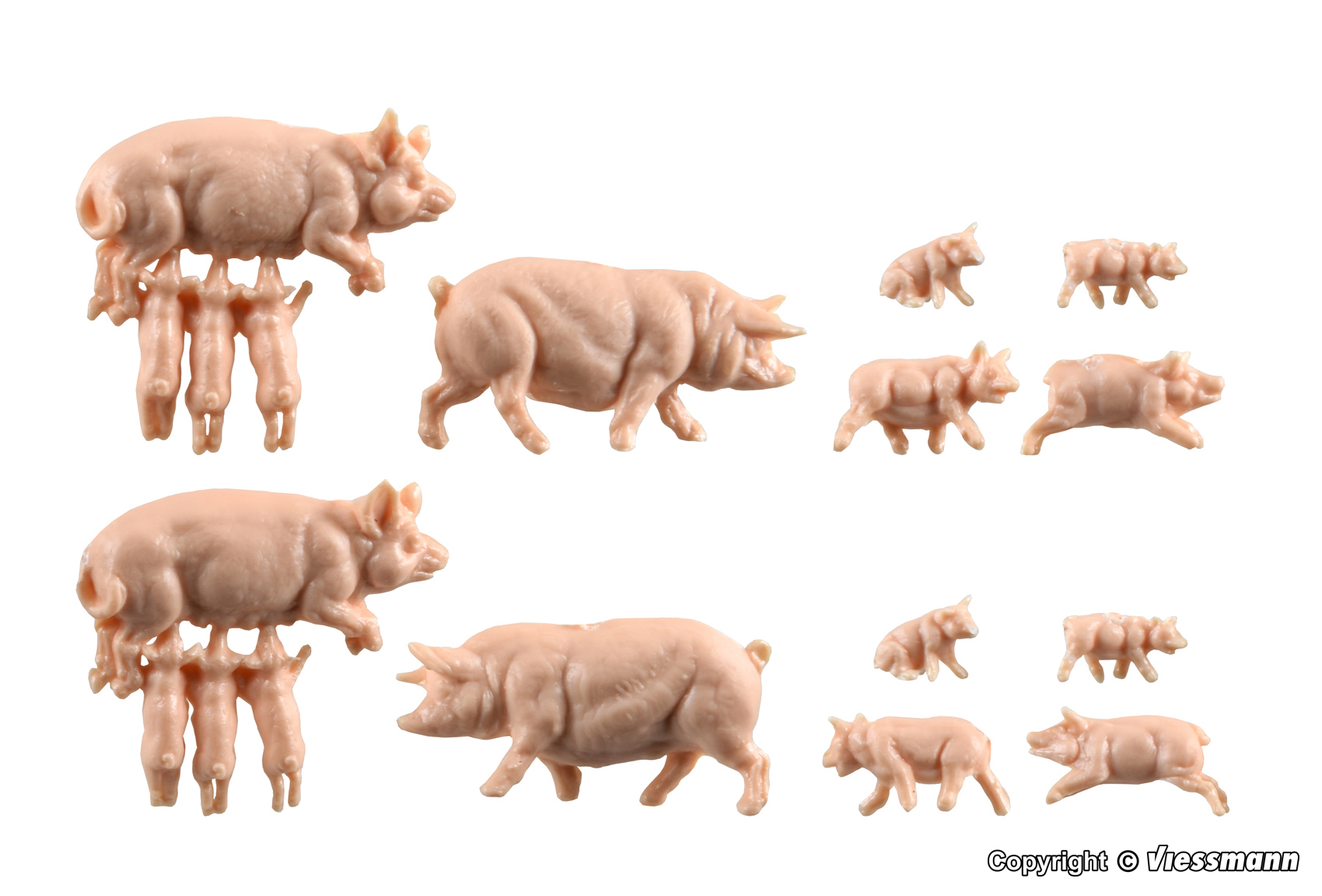 43740 Schweinestall mit Schweinen