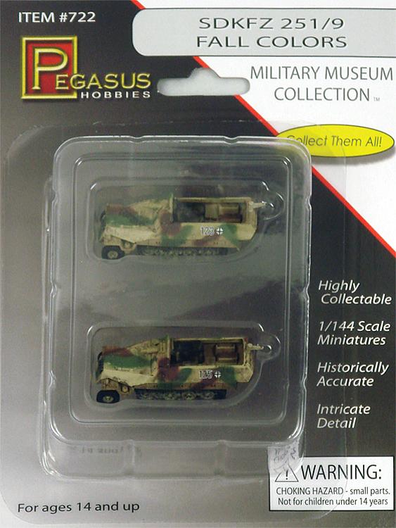722 Sd.Kfz. 251/9, farbig, 2 Fertigmodelle