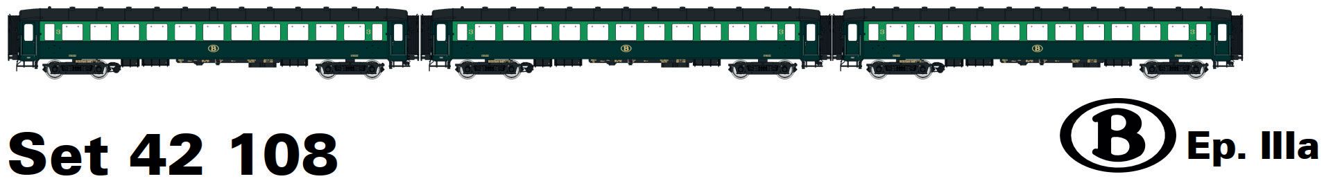 42108 SNCB Personenwagen-Set I2 3-tlg Ep.3a