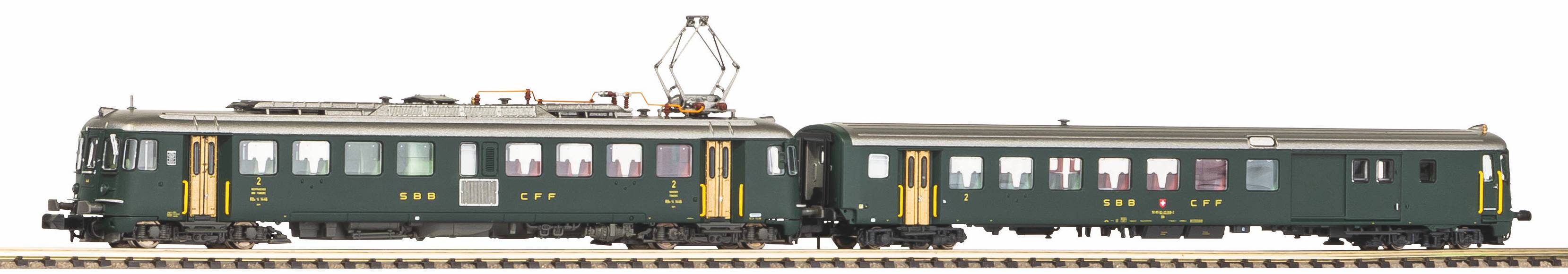 94167 SBB Triebwg. RBe4/4 + Steuerwg. Bt Ep.4