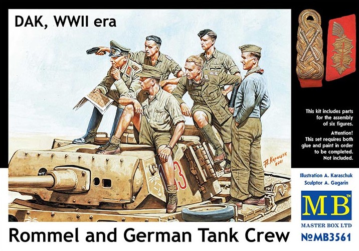 MB3561 Rommel & Tank Crew DAK WWII