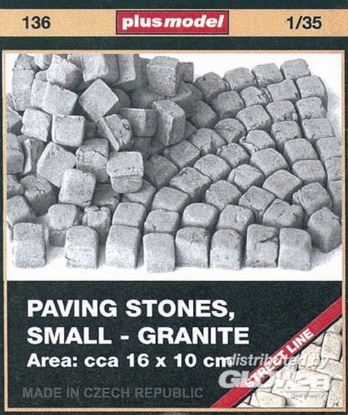 136 Plus model: Pflastersteine klein Granit