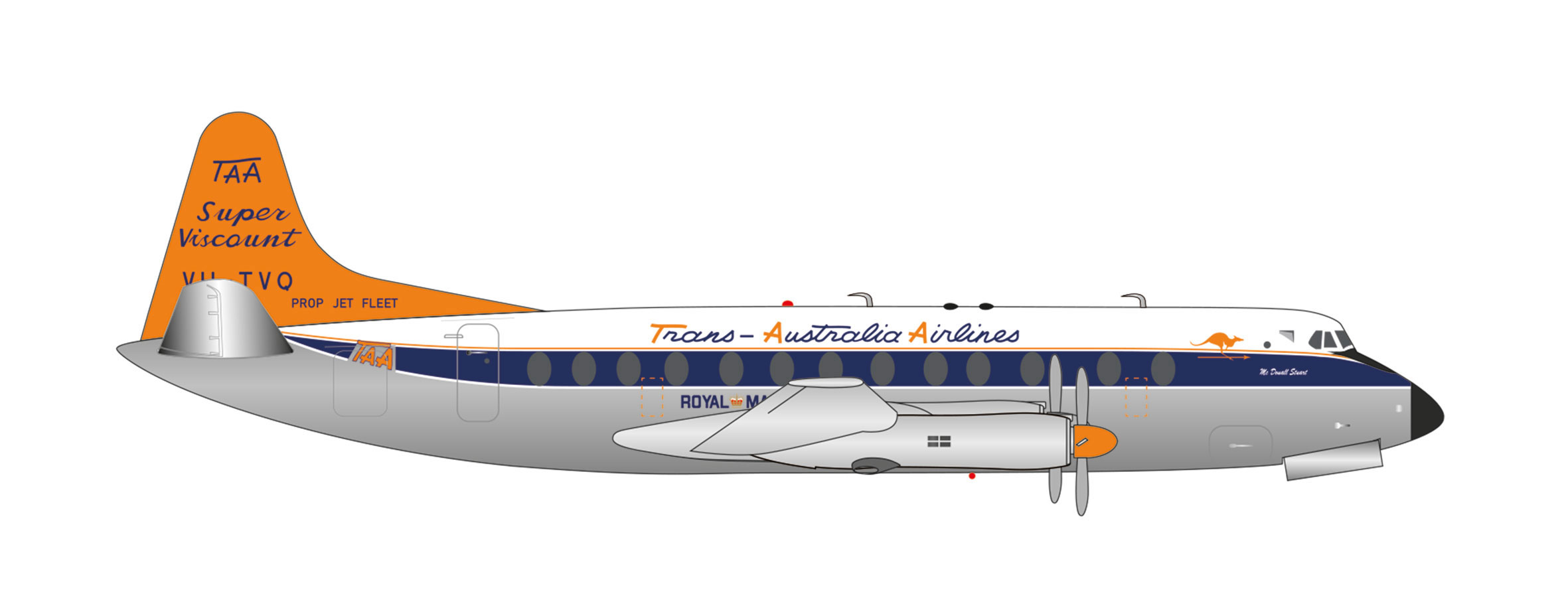 572859 Vickers Viscount 800 TAA Trans Australia