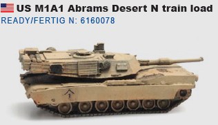 6160078 M1A1 Abrams Desert N train load
