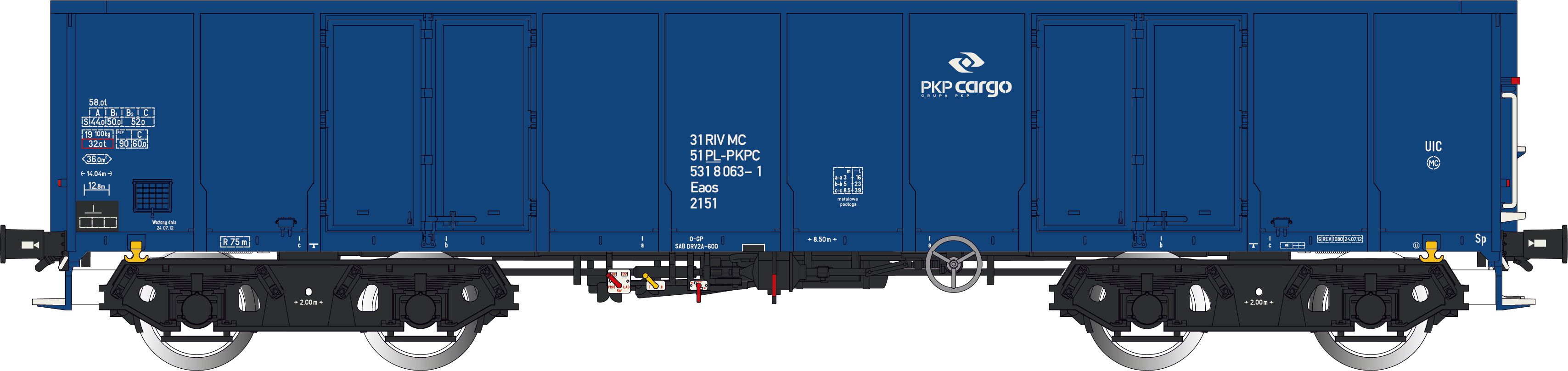 Albert Modell 531003 PKPC offener Güterwagen Eaos Ep.6