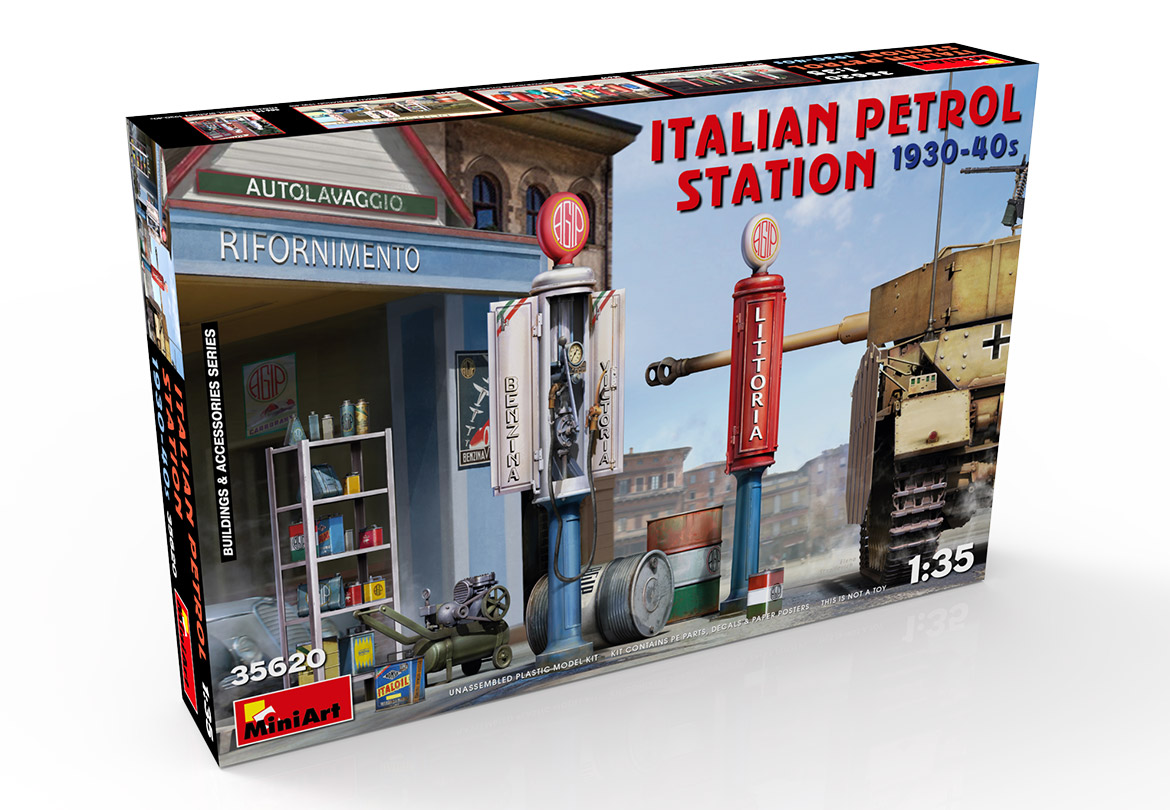 35620 Italian Petrol Station 1930-40