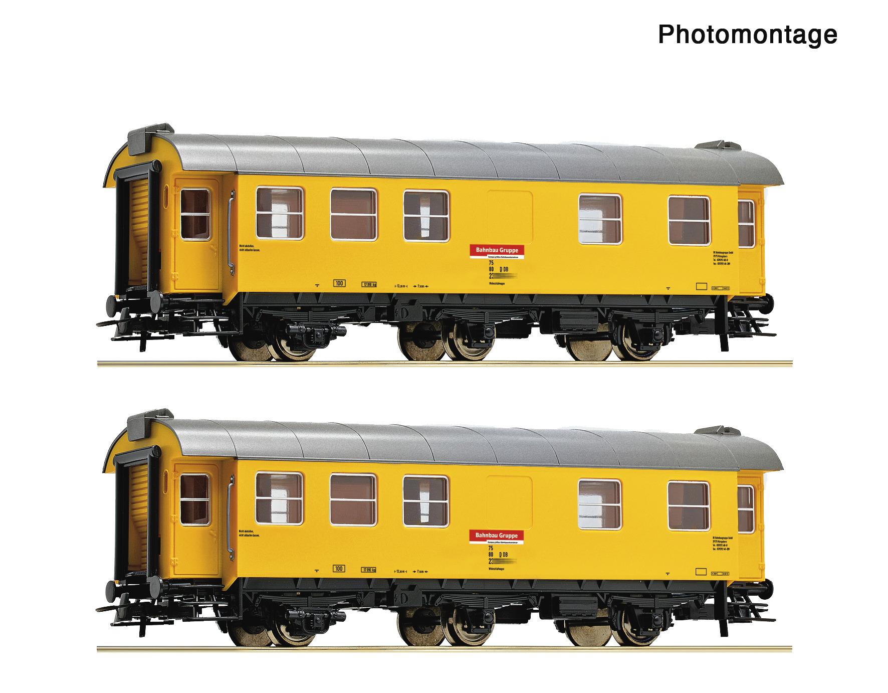 6200266 DB Bahnbau Bauzugwagen-Set 2tlg. Ep.6