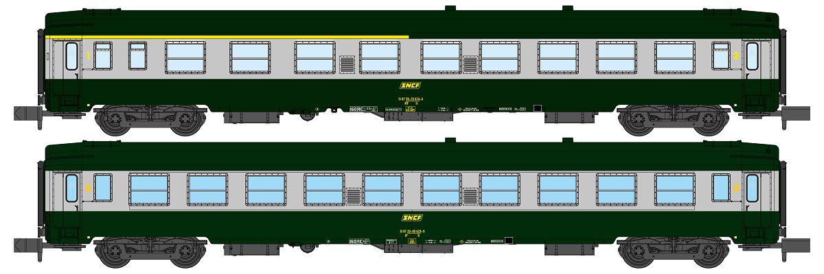NW-260 SNCF Personenwagen-Set 2-tlg. UIC Y Ep.4