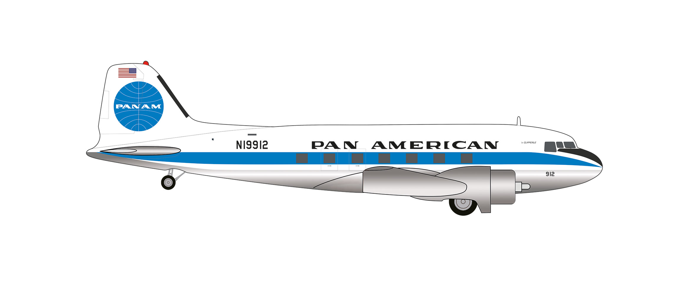 573382 Douglas DC-3 Pan Am World Airways