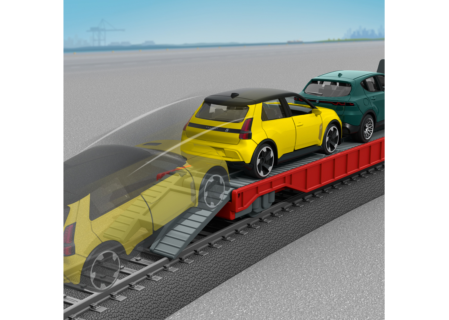44125 my world Autotransportwagen (beladen)