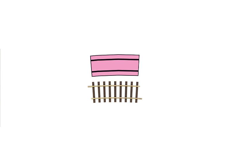 45023 Gleis gebogen 7,5° R2 Radius