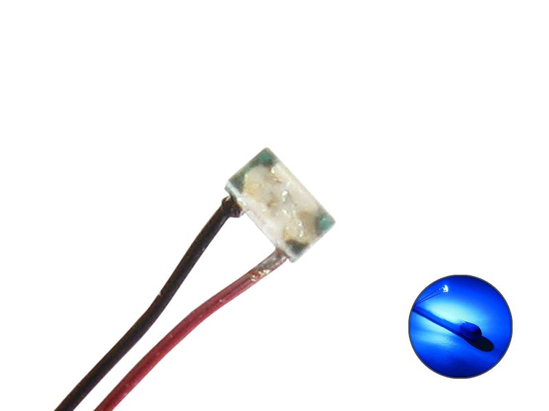 50203 LED SMD 0402 mit Kupferlackdraht Draht