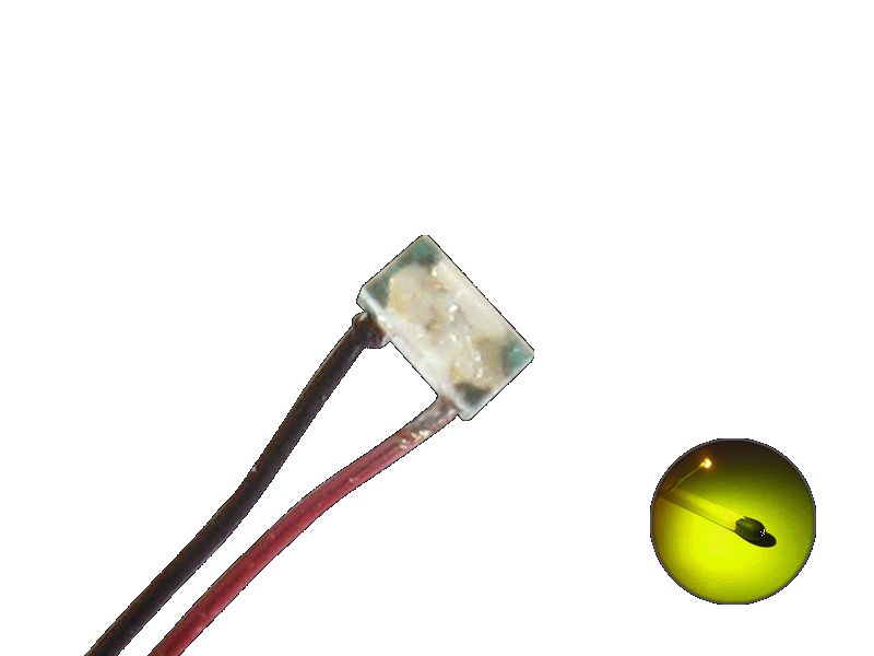 50207 LED SMD 0402 mit Kupferlackdraht Draht