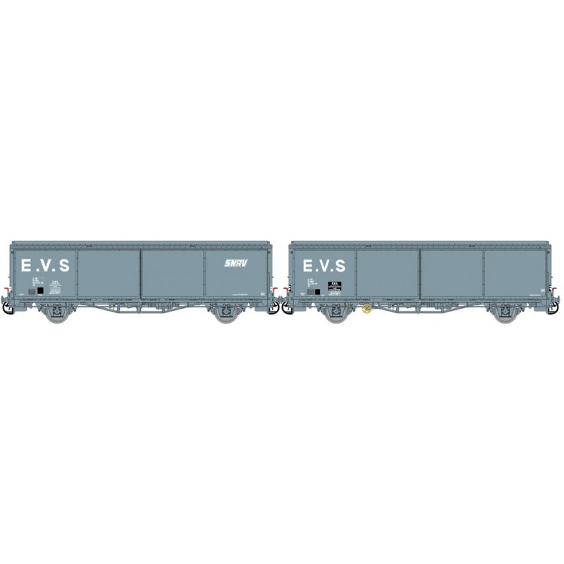 Trains 160 16030 SNCF EVS ged. Güterwagen-Set 2-tlg. Ep.4