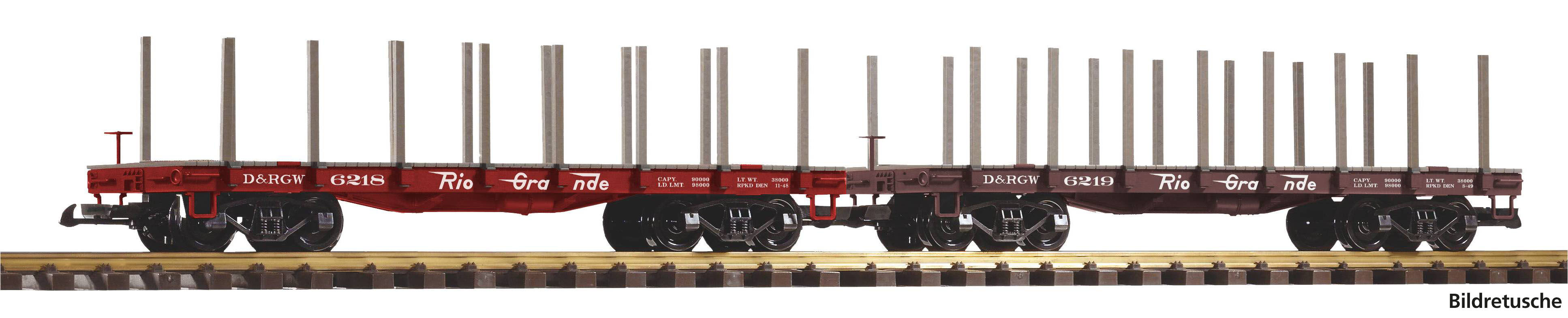 38797 D&RGW Rungenwagen-Set 2-tlg.