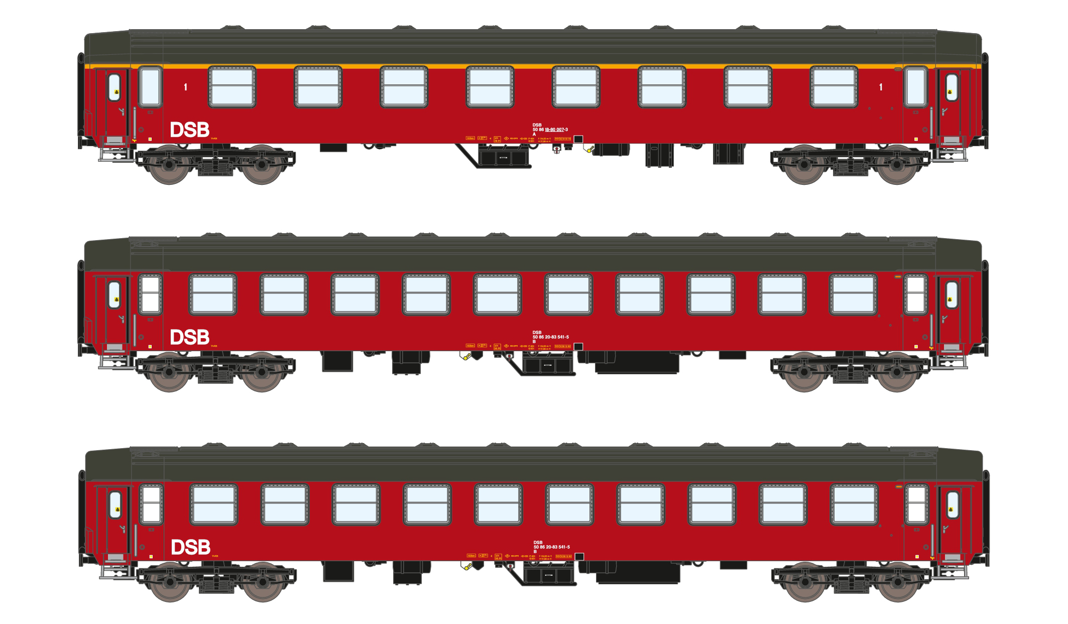 25001 DSB Personenwagen-Set 3-tlg Ep.4