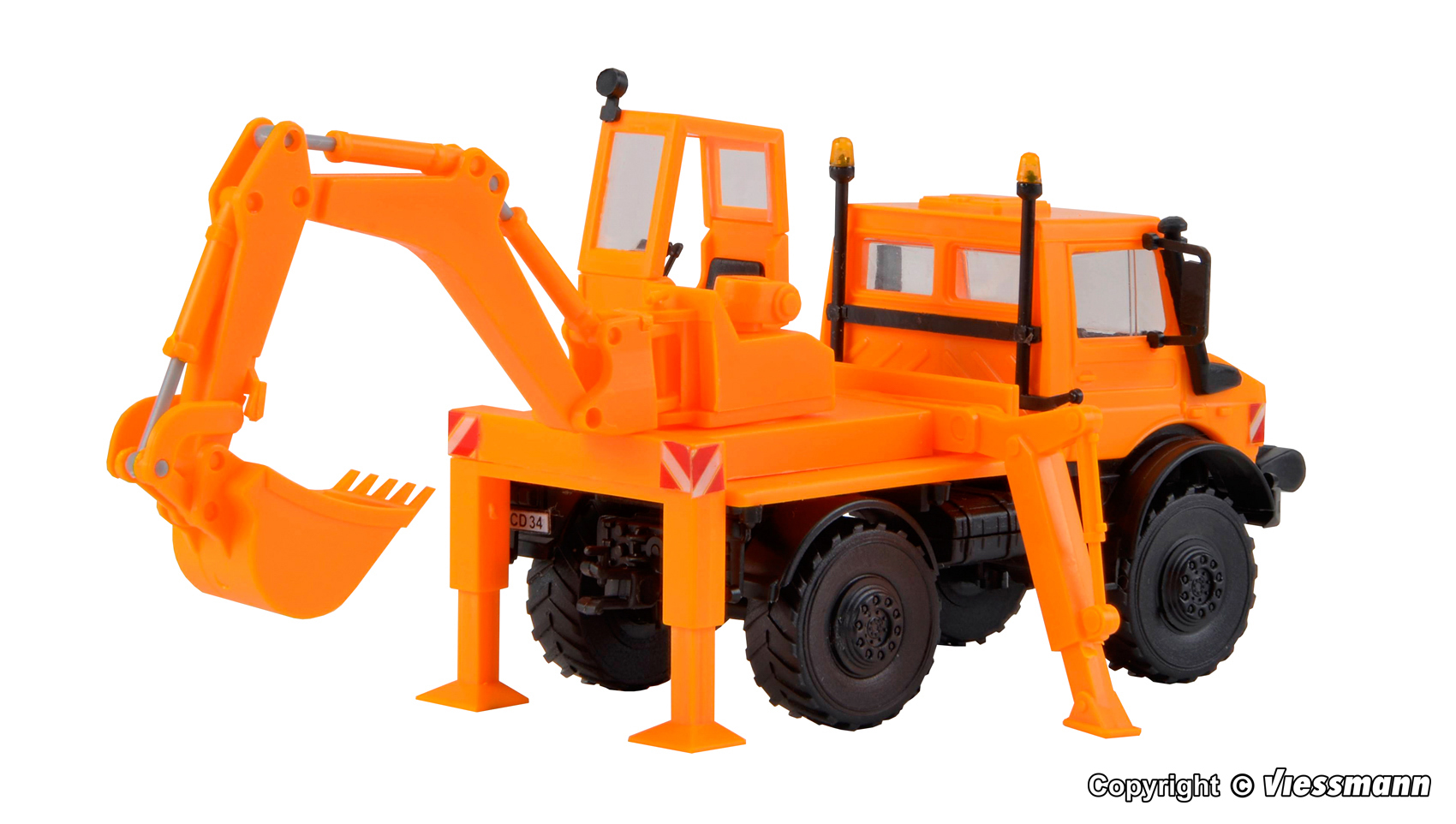 Kibri 18480 H0 UNIMOG mit Aufbaubagger