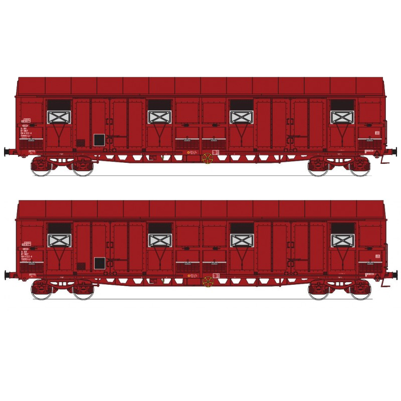 16022 SNCF gedeckte Güterwagen-Set 2-tlg Ep.5